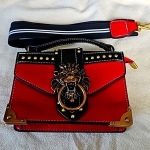 Chinese Lion Head Crossbody Purse